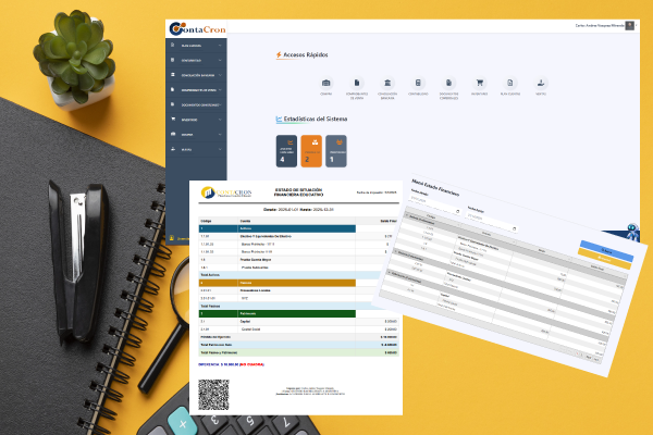Plataforma Contacron - Sistema contable educativo para Ecuador